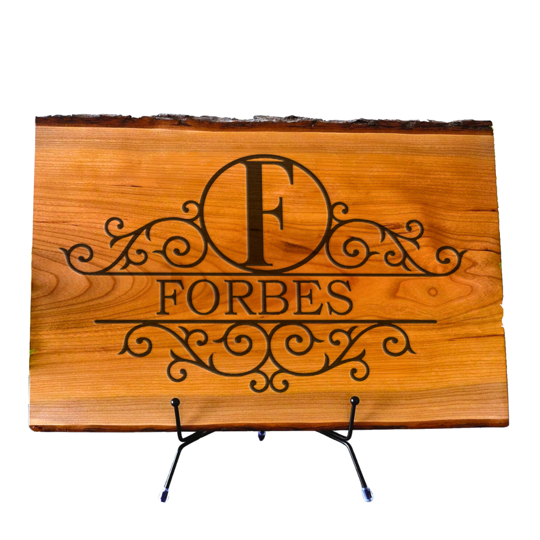 Cherry Live Edge Cutting Board - Royalty-Inspired Personalized Christmas Gift