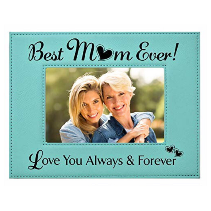 Engraved Leatherette Picture Frame Gift for Mom