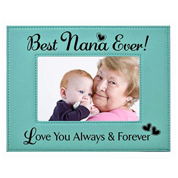 Engraved Leatherette Picture Frame Gift for Nana