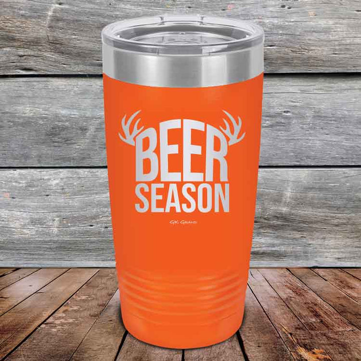 BEER SEASON (DEER) - Powder Coated Etched Tumbler