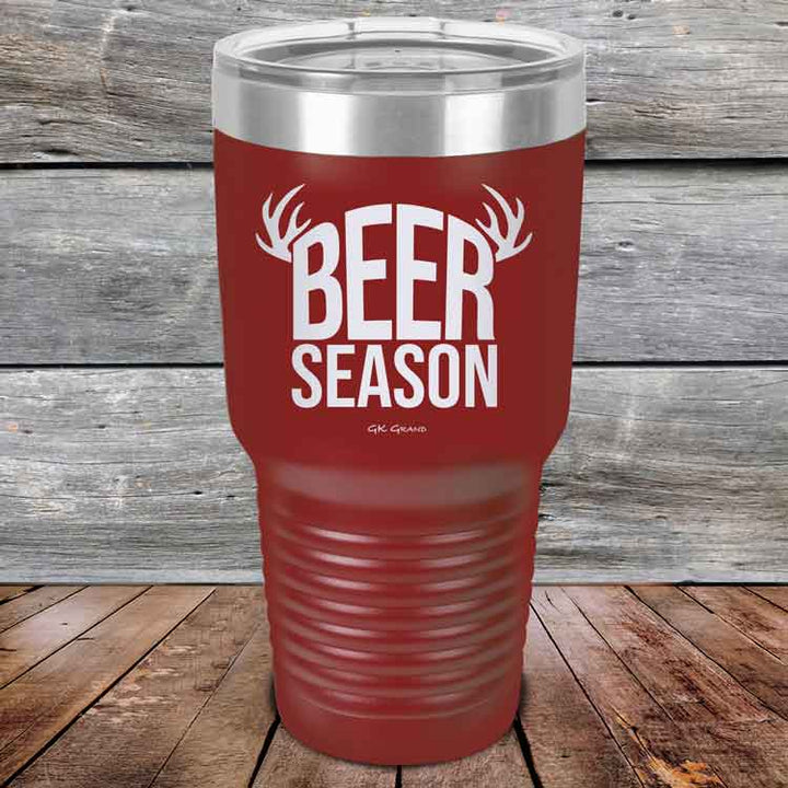 BEER SEASON (DEER) - Powder Coated Etched Tumbler