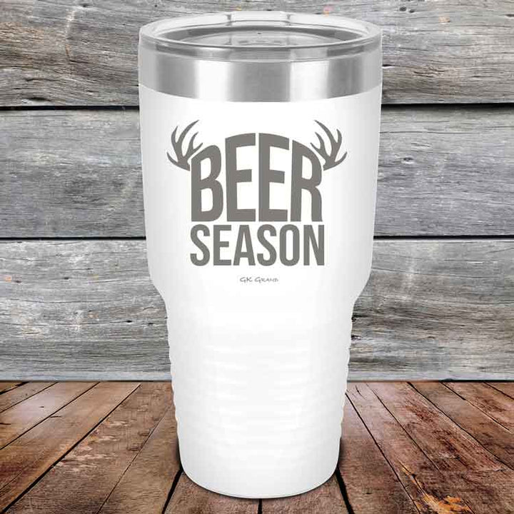 BEER SEASON (DEER) - Powder Coated Etched Tumbler