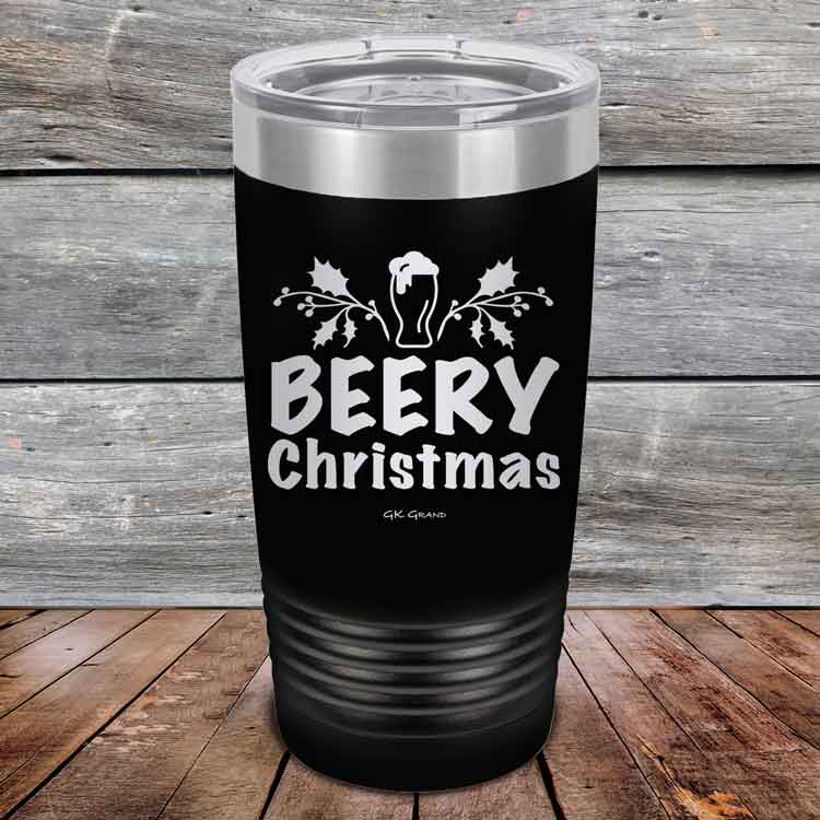 Beery Christmas- 20 oz & 30 oz Powder Coated Etched Tumbler