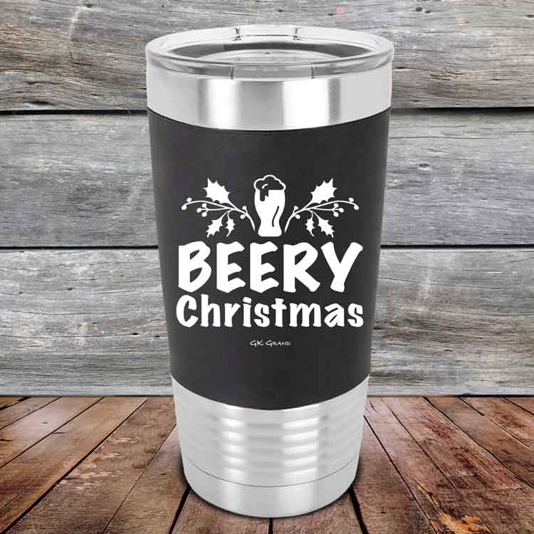 Beery Christmas- 20 oz Premium Silicone Wrapped Engraved Tumbler