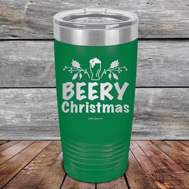 Beery Christmas- 20 oz & 30 oz Powder Coated Etched Tumbler