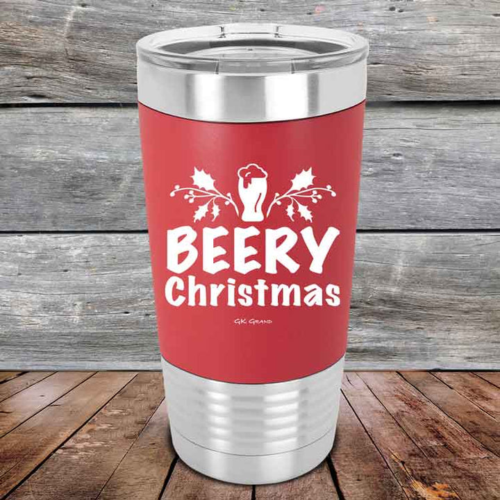 Beery Christmas- 20 oz Premium Silicone Wrapped Engraved Tumbler