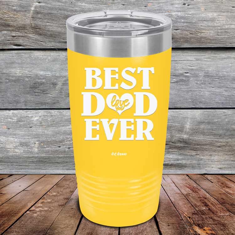 Best Dad Ever Love You - Powder Coated Etched Tumbler - GK GRAND GIFTS