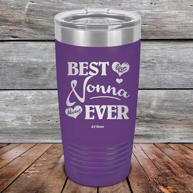 Best Nonna Ever Love You Always - Powder Coated Etched Tumbler - GK GRAND GIFTS