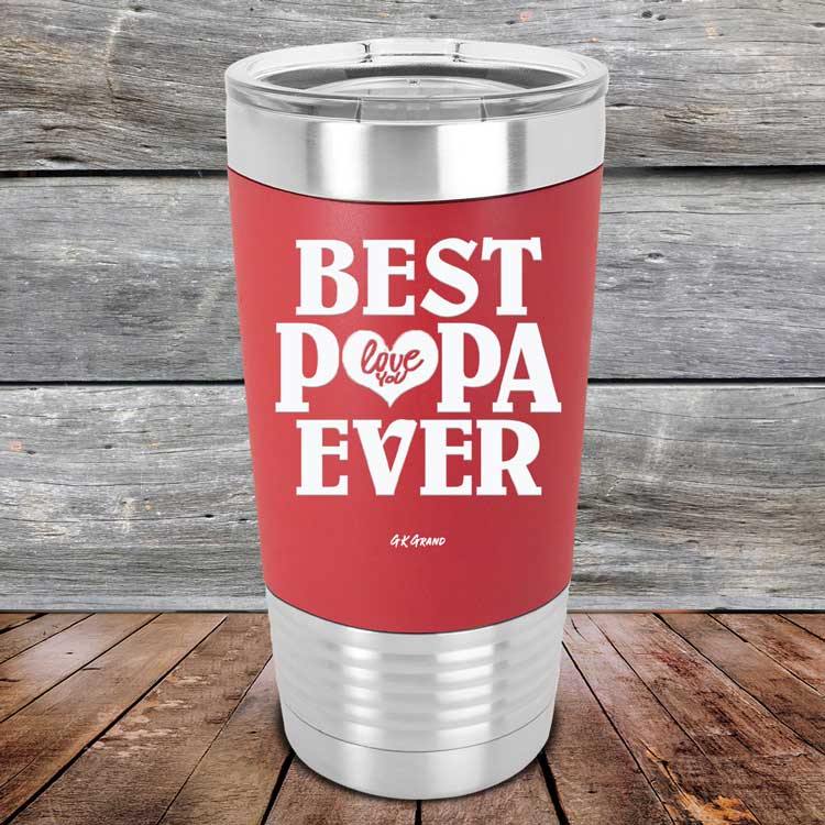 Best Papa Ever Love You Always - Premium Silicone Wrapped Engraved Tumbler - GK GRAND GIFTS