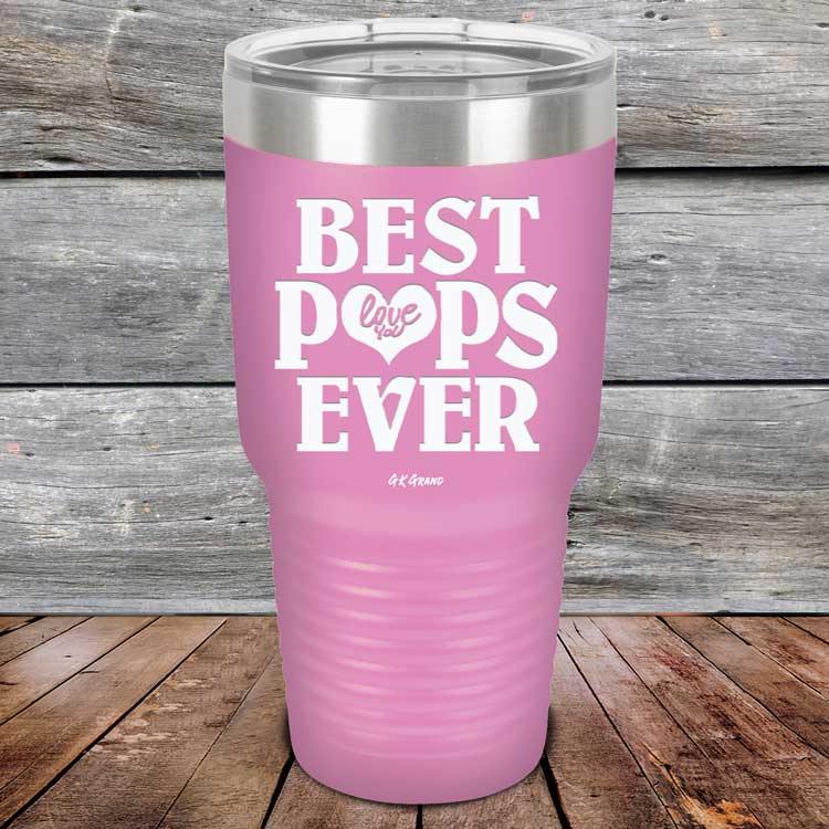 Best Pops Ever Love You - Powder Coated Etched Tumbler - GK GRAND GIFTS