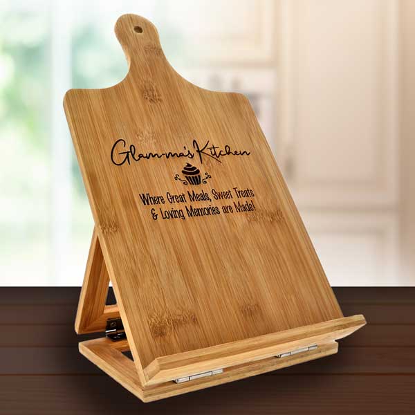 Glam-mas Kitchen Bamboo Recipe Holder