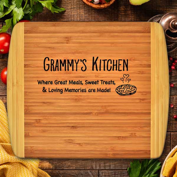 Grammy's Kitchen 2-Tone Bamboo Cutting Board