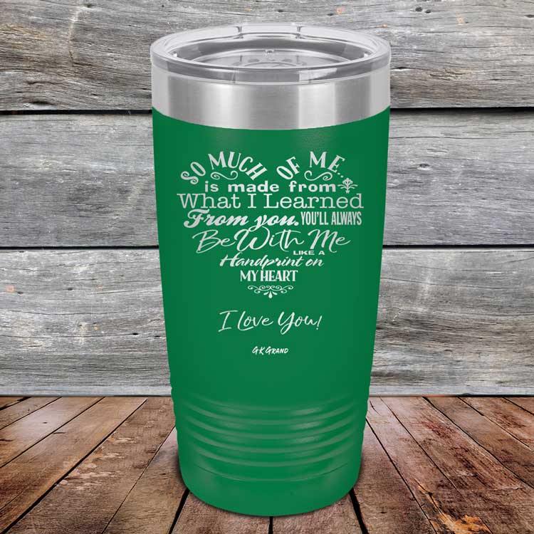 Heart Felt Words of Love and Appreciation - Powder Coated Etched Tumbler - GK GRAND GIFTS