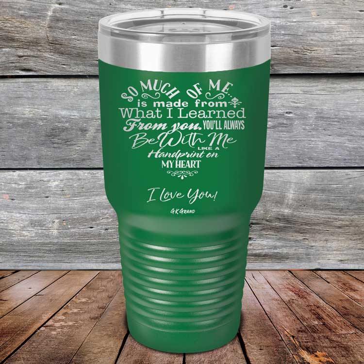 Heart Felt Words of Love and Appreciation - Powder Coated Etched Tumbler - GK GRAND GIFTS