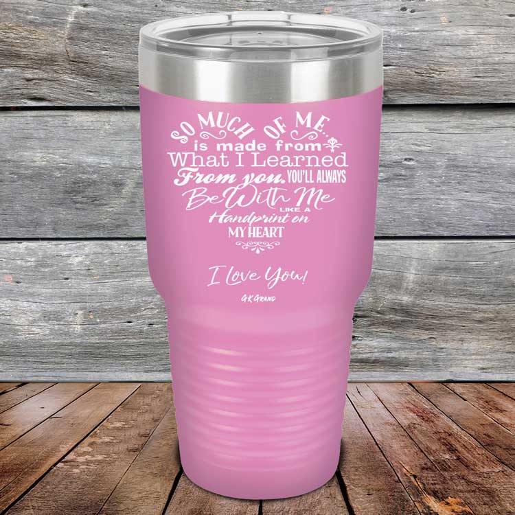 Heart Felt Words of Love and Appreciation - Powder Coated Etched Tumbler - GK GRAND GIFTS