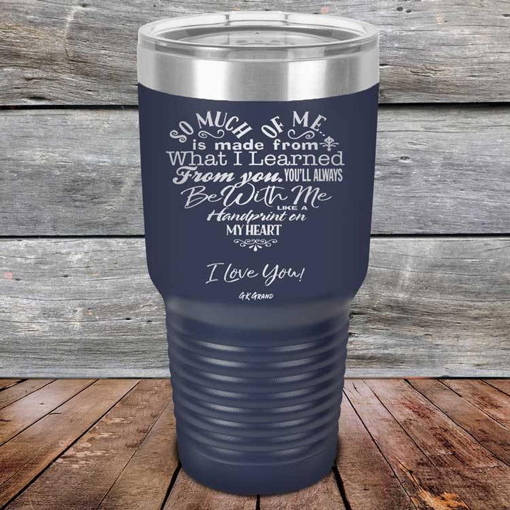 Heart Felt Words of Love and Appreciation - Powder Coated Etched Tumbler - GK GRAND GIFTS