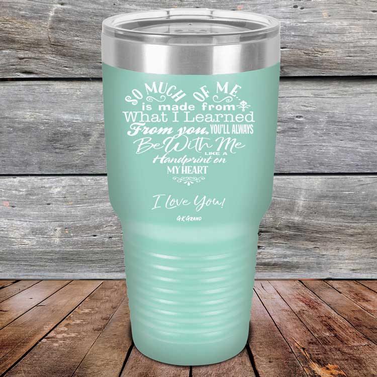 Heart Felt Words of Love and Appreciation - Powder Coated Etched Tumbler - GK GRAND GIFTS