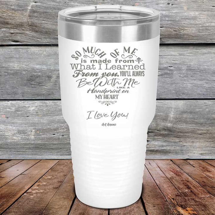 Heart Felt Words of Love and Appreciation - Powder Coated Etched Tumbler - GK GRAND GIFTS