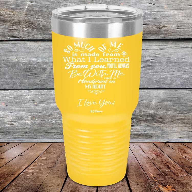 Heart Felt Words of Love and Appreciation - Powder Coated Etched Tumbler - GK GRAND GIFTS