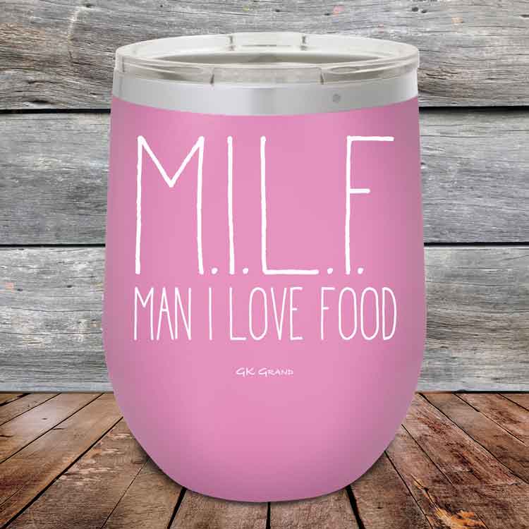 M.I.L.F. - Man I Love Food - Powder Coated Etched Tumbler