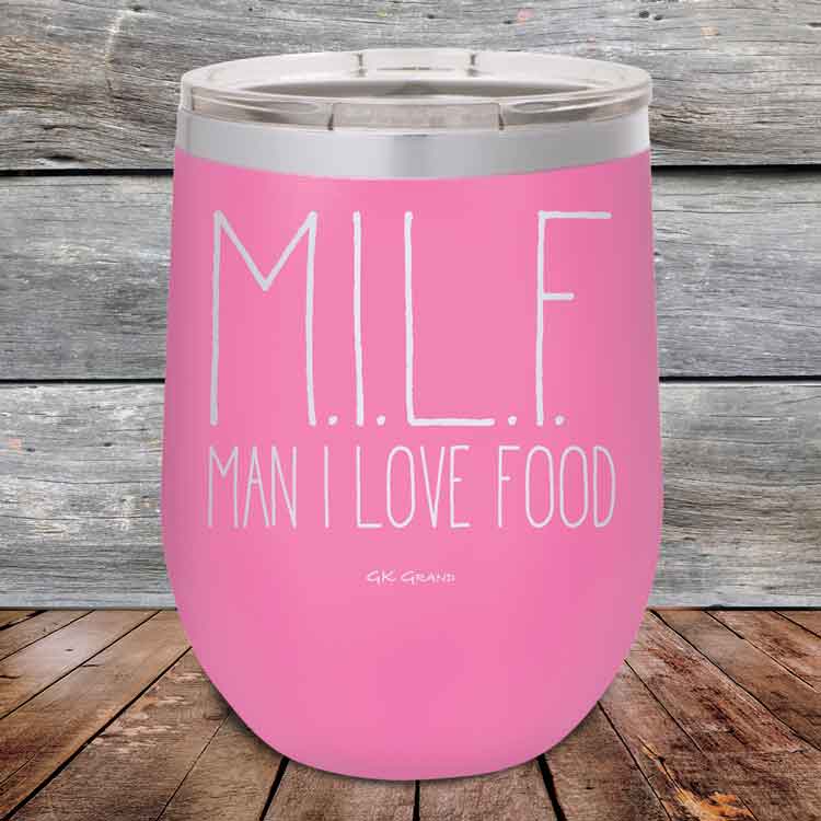 M.I.L.F. - Man I Love Food - Powder Coated Etched Tumbler