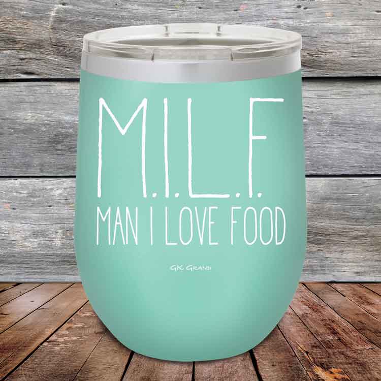 M.I.L.F. - Man I Love Food - Powder Coated Etched Tumbler