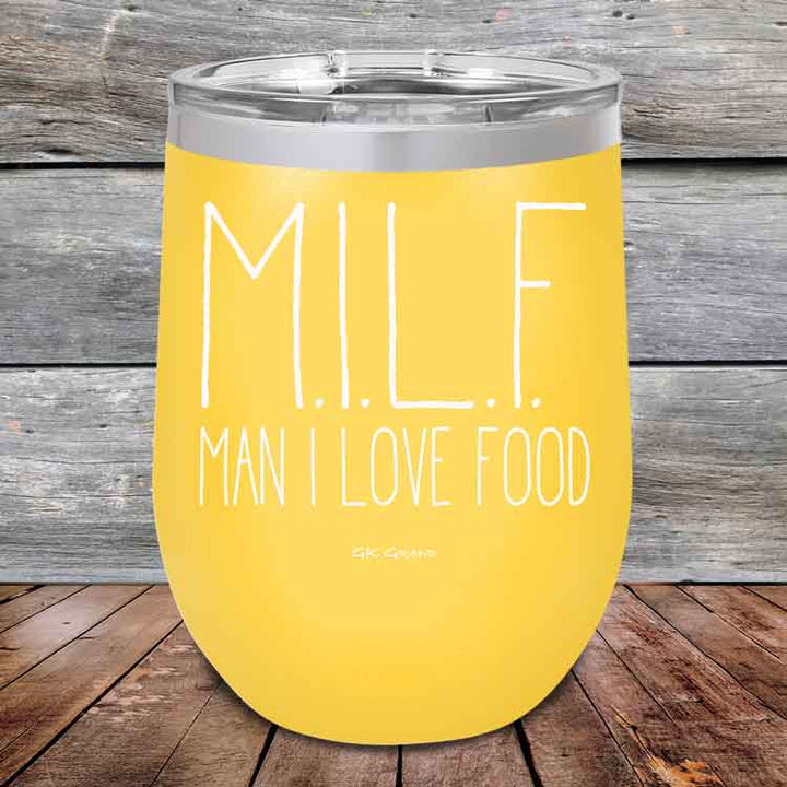 M.I.L.F. - Man I Love Food - Powder Coated Etched Tumbler