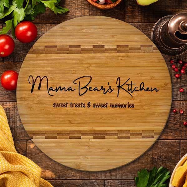 Mama Bear's Kitchen - 2-Tone Bamboo Cutting Board