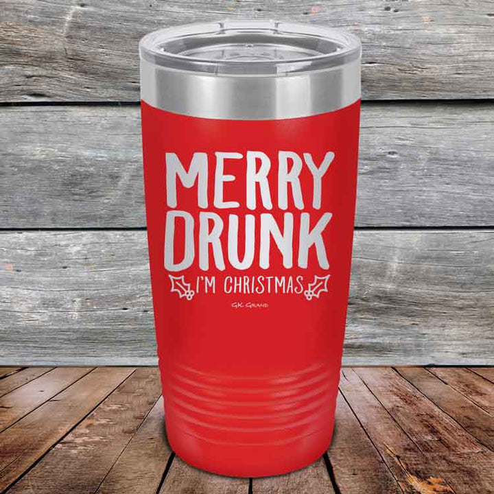 Merry Drunk I’m Christmas- 20 oz & 30 oz Powder Coated Etched Tumbler