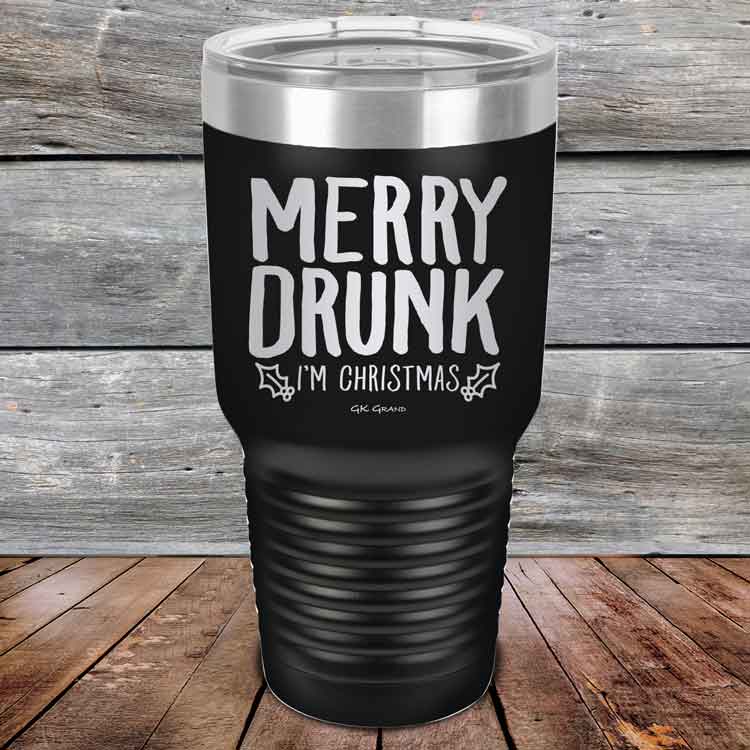 Merry Drunk I’m Christmas- 20 oz & 30 oz Powder Coated Etched Tumbler