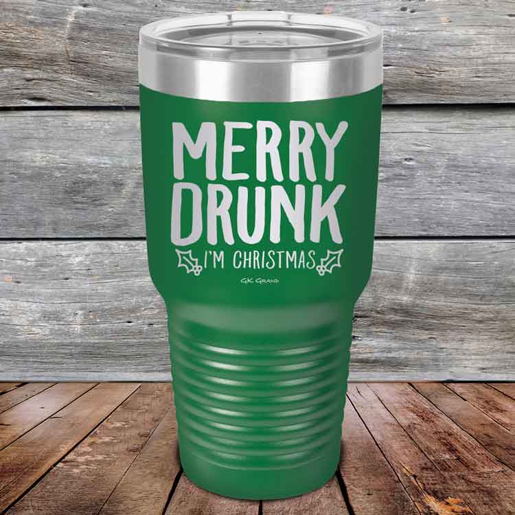 Merry Drunk I’m Christmas- 20 oz & 30 oz Powder Coated Etched Tumbler