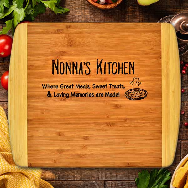 Nonna's Kitchen ~ 2-Tone Bamboo Cutting Board