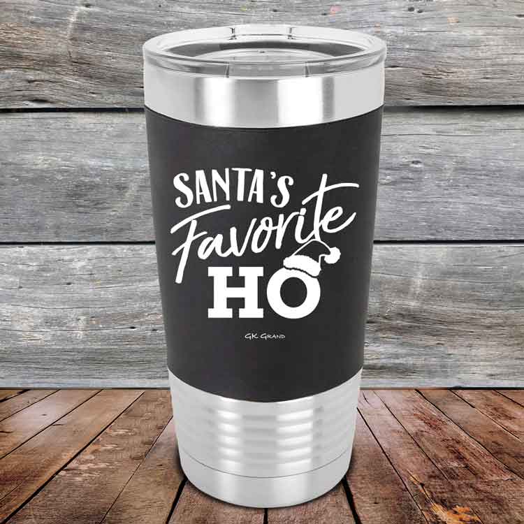 Santa's Favorite HO - 20 oz Premium Silicone Wrapped Engraved Tumbler