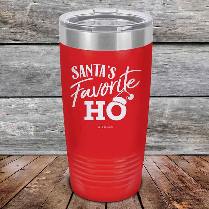 Santa's Favorite HO - 20 oz & 30 oz Powder Coated Etched Tumbler