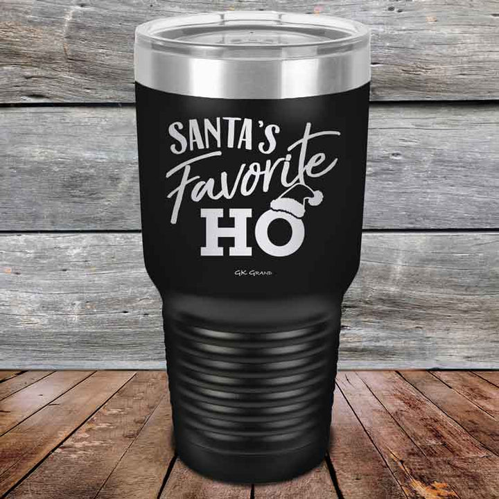 Santa's Favorite HO - 20 oz & 30 oz Powder Coated Etched Tumbler