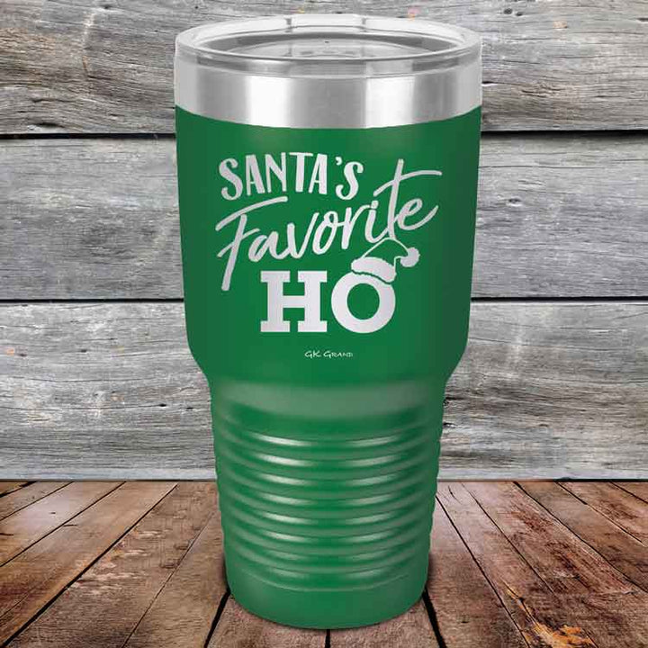 Santa's Favorite HO - 20 oz & 30 oz Powder Coated Etched Tumbler