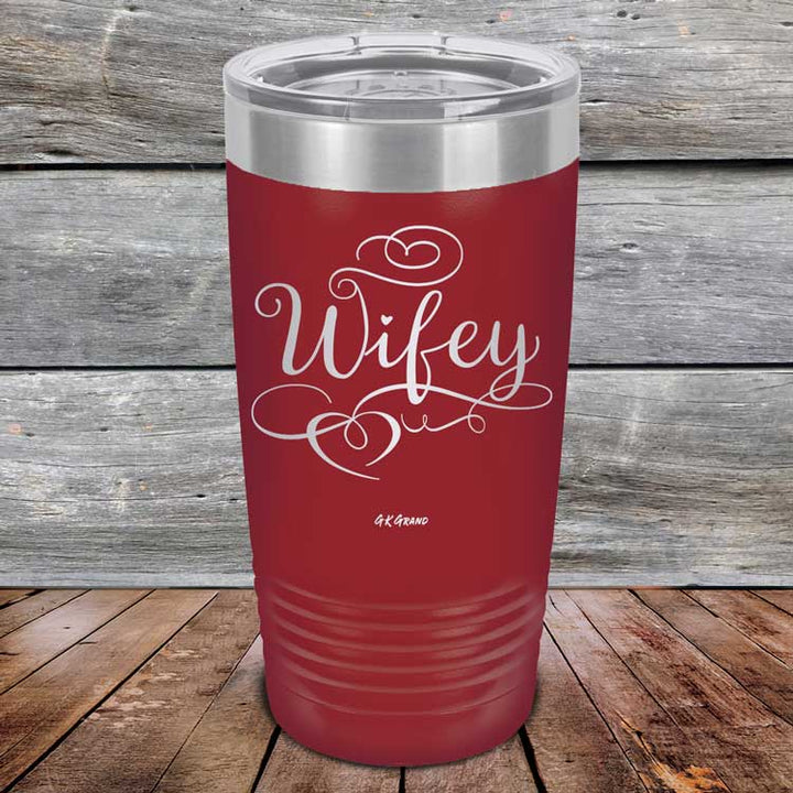 Wifey - Powder Coated Laser Etched Tumbler