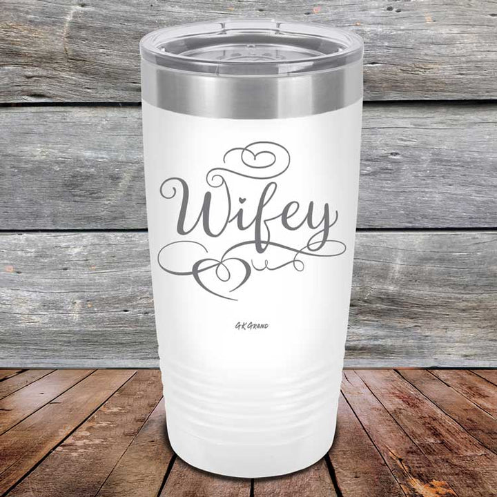 Wifey - Powder Coated Laser Etched Tumbler