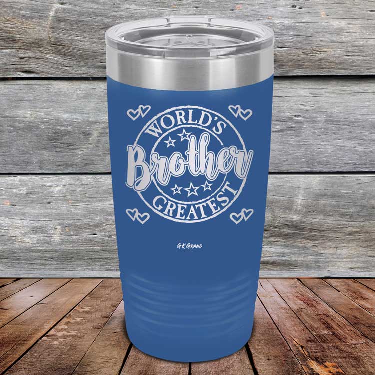 Worlds Greatest Brother - Powder Coated Etched Tumbler