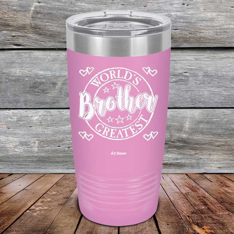 Worlds Greatest Brother - Powder Coated Etched Tumbler