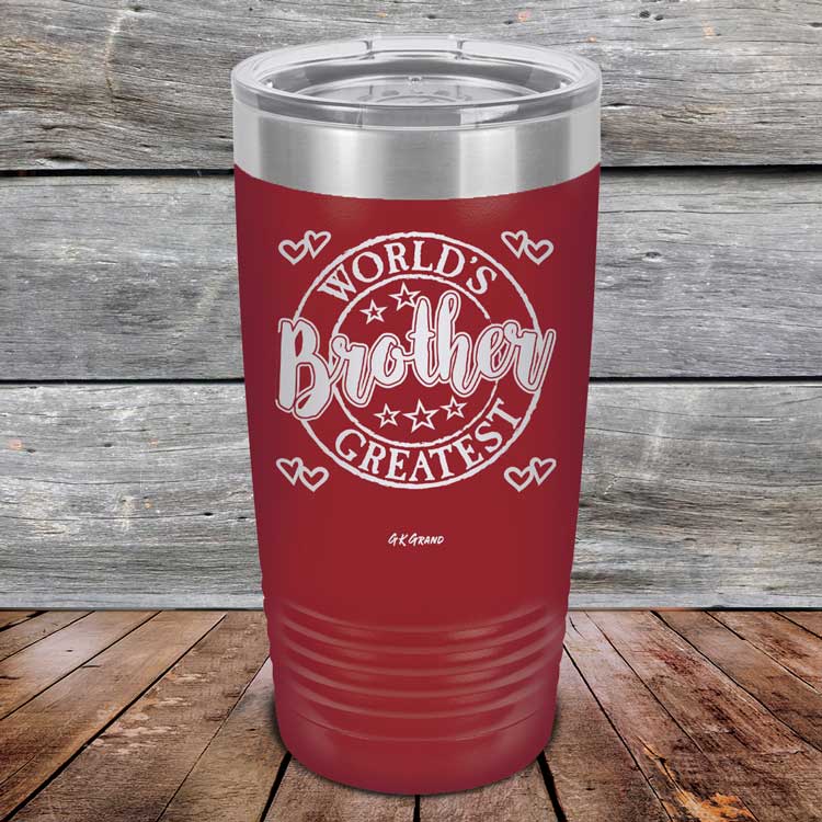 Worlds Greatest Brother - Powder Coated Etched Tumbler