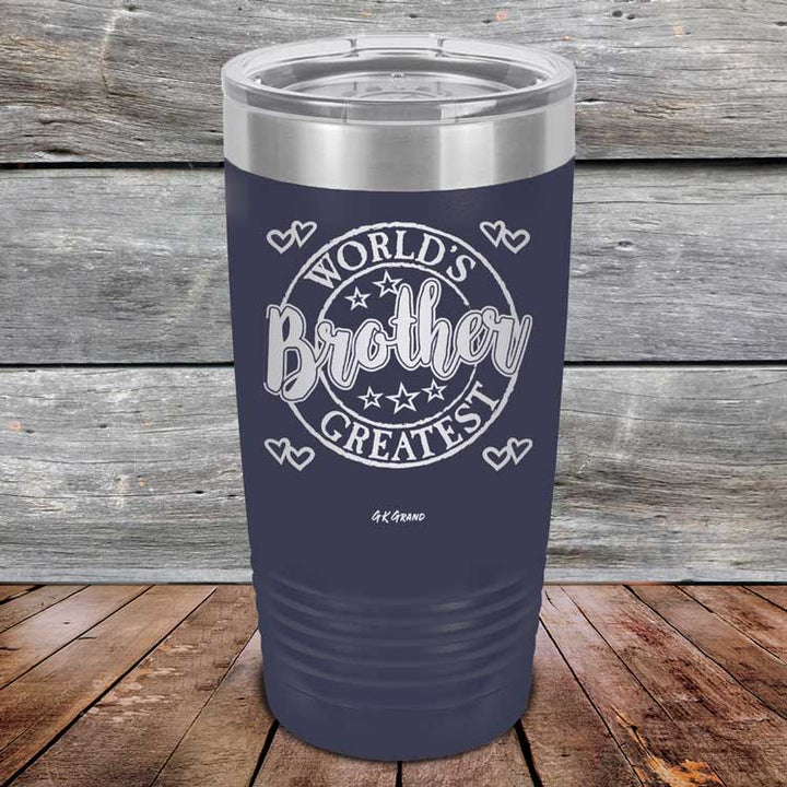 Worlds Greatest Brother - Powder Coated Etched Tumbler