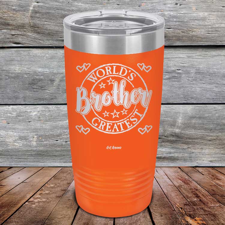 Worlds Greatest Brother - Powder Coated Etched Tumbler