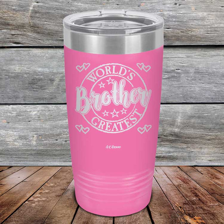 Worlds Greatest Brother - Powder Coated Etched Tumbler