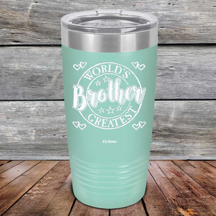 Worlds Greatest Brother - Powder Coated Etched Tumbler