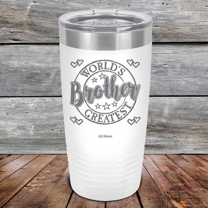 Worlds Greatest Brother - Powder Coated Etched Tumbler