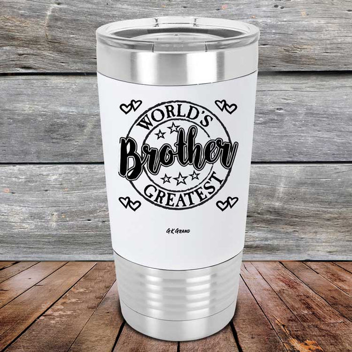 World's Greatest Brother - Premium Silicone Wrapped Engraved Tumbler