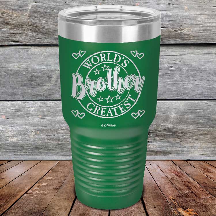 Worlds Greatest Brother - Powder Coated Etched Tumbler