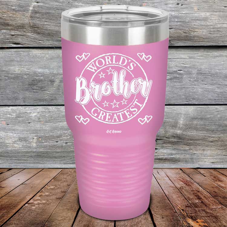 Worlds Greatest Brother - Powder Coated Etched Tumbler