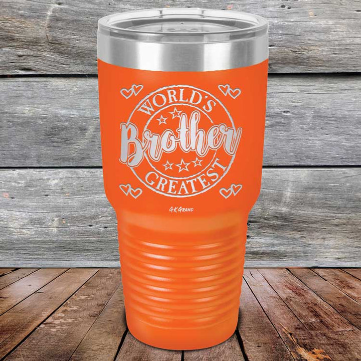 Worlds Greatest Brother - Powder Coated Etched Tumbler